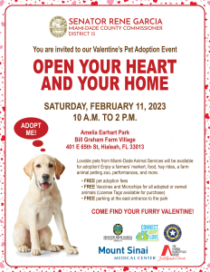 Pet Adoption Valentine’s Event @ Amelia Earhart Park - Bill Graham Farm Village